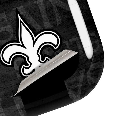 NFL New Orleans Saints Black & White Galaxy Buds Pro Skin