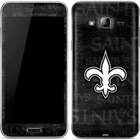 NFL New Orleans Saints Black & White Galaxy J3 Skin