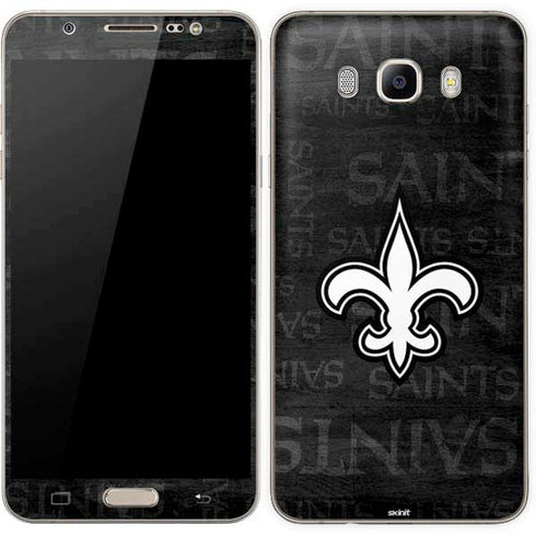 NFL New Orleans Saints Black & White Galaxy J7 Skin