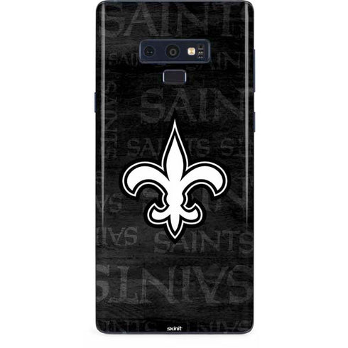 NFL New Orleans Saints Black & White Galaxy Note 9 Skin