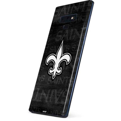 NFL New Orleans Saints Black & White Galaxy Note 9 Skin