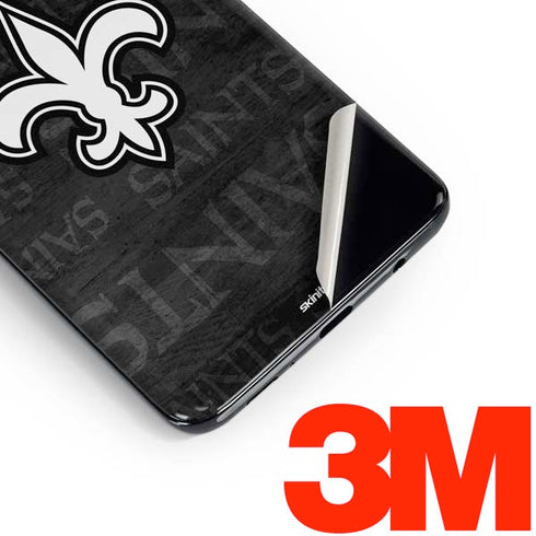 NFL New Orleans Saints Black & White Galaxy S10e Skin