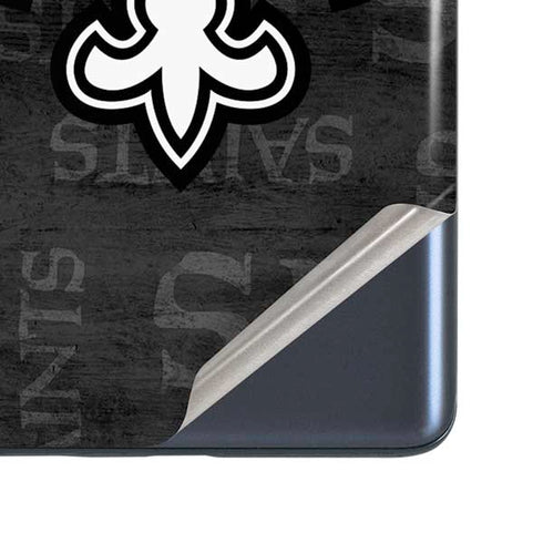 NFL New Orleans Saints Black & White Galaxy S20 Fan Edition Skin
