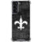 NFL New Orleans Saints Black & White Galaxy S21 5G Clear Case