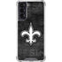 NFL New Orleans Saints Black & White Galaxy S21 5G Clear Case