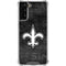 NFL New Orleans Saints Black & White Galaxy S21 FE Clear Case