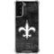 NFL New Orleans Saints Black & White Galaxy S21 Plus 5G Clear Case