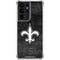 NFL New Orleans Saints Black & White Galaxy S21 Ultra 5G Clear Case
