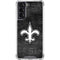 NFL New Orleans Saints Black & White Galaxy S22 Clear Case