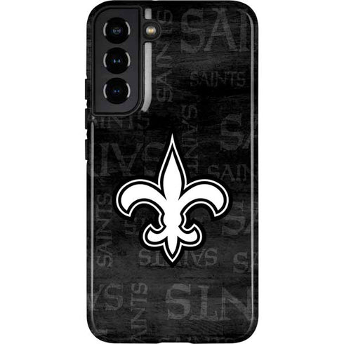NFL New Orleans Saints Black & White Galaxy S22 Plus Pro Case