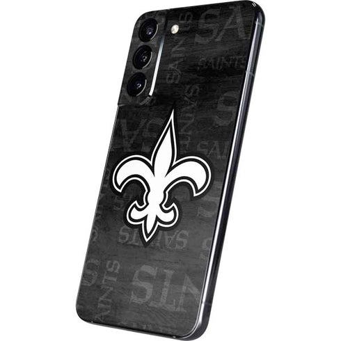 NFL New Orleans Saints Black & White Galaxy S22 Plus Skin