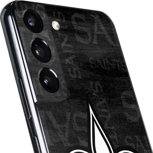 NFL New Orleans Saints Black & White Galaxy S22 Plus Skin