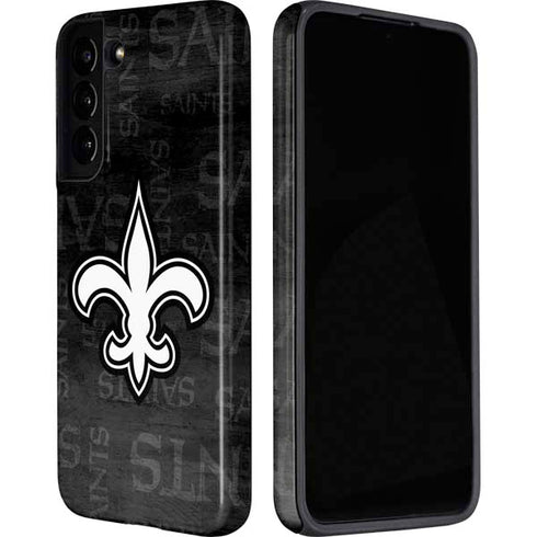 NFL New Orleans Saints Black & White Galaxy S22 Pro Case
