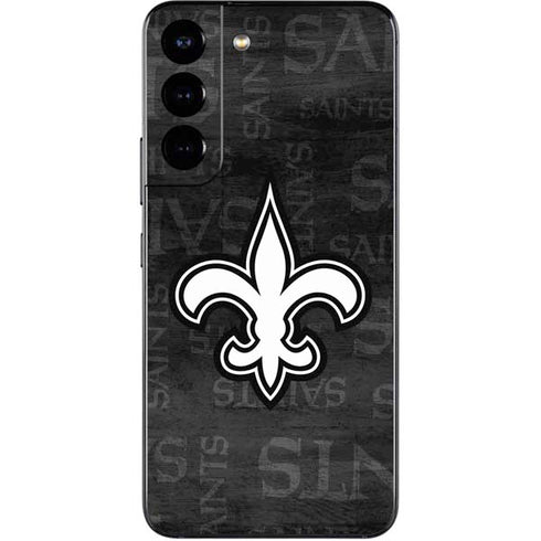 NFL New Orleans Saints Black & White Galaxy S22 Skin