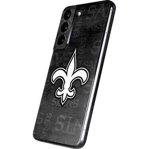 NFL New Orleans Saints Black & White Galaxy S22 Skin