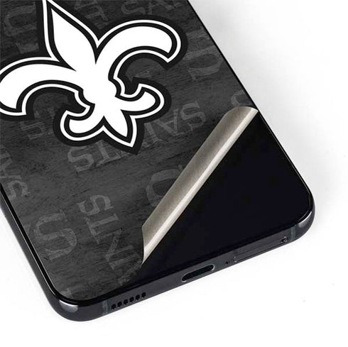 NFL New Orleans Saints Black & White Galaxy S22 Skin