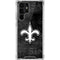 NFL New Orleans Saints Black & White Galaxy S22 Ultra Clear Case