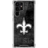 NFL New Orleans Saints Black & White Galaxy S22 Ultra Clear Case