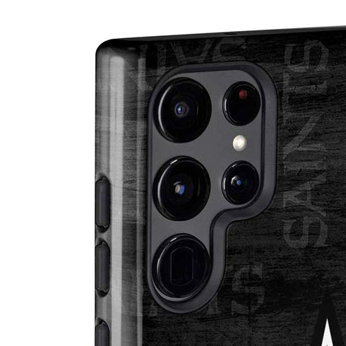 NFL New Orleans Saints Black & White Galaxy S22 Ultra Pro Case