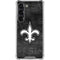 NFL New Orleans Saints Black & White Galaxy S23 Clear Case