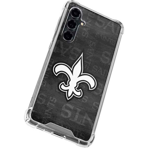 NFL New Orleans Saints Black & White Galaxy S23 FE Clear Case