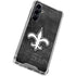 NFL New Orleans Saints Black & White Galaxy S23 FE Clear Case