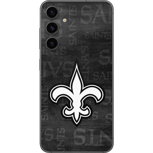 NFL New Orleans Saints Black & White Galaxy S23 FE Skin