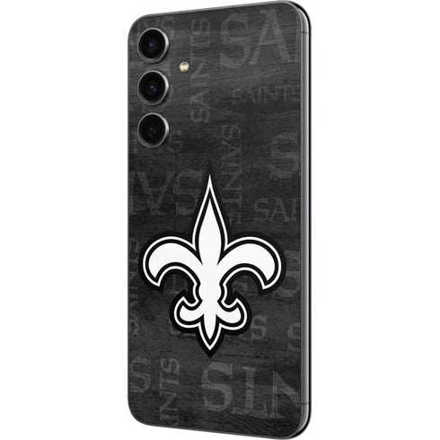 NFL New Orleans Saints Black & White Galaxy S23 FE Skin