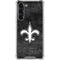 NFL New Orleans Saints Black & White Galaxy S23 Plus Clear Case