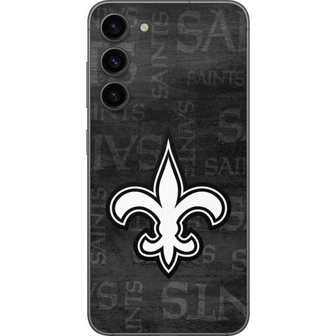 NFL New Orleans Saints Black & White Galaxy S23 Plus Skin