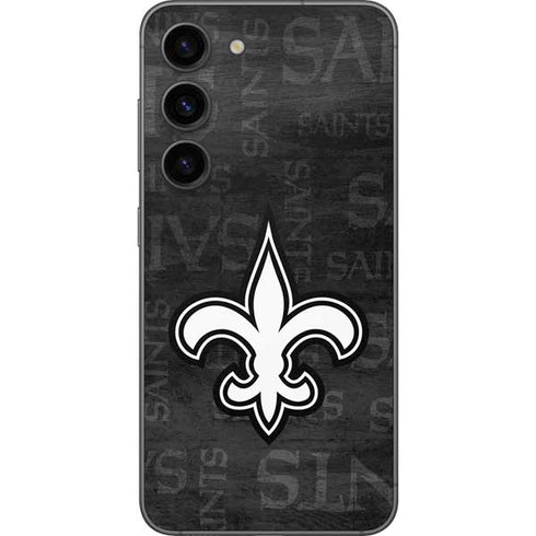NFL New Orleans Saints Black & White Galaxy S23 Skin