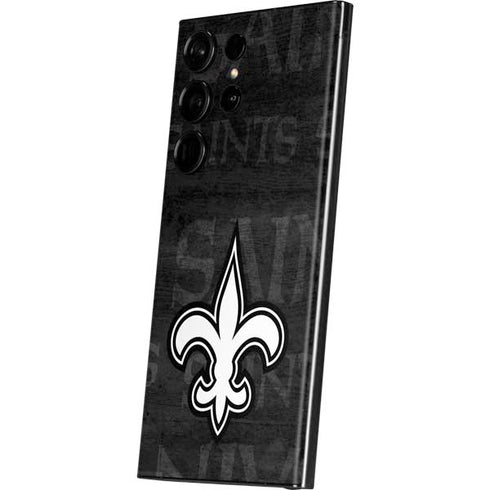 NFL New Orleans Saints Black & White Galaxy S23 Ultra Skin