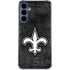 NFL New Orleans Saints Black & White Galaxy S24 Clear Case