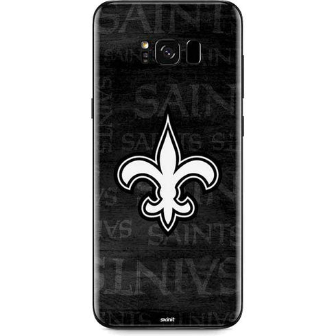 NFL New Orleans Saints Black & White Galaxy S8 Plus Skin