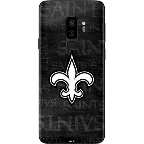 NFL New Orleans Saints Black & White Galaxy S9 Plus Skin