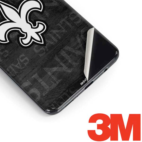 NFL New Orleans Saints Black & White Galaxy S9 Skin