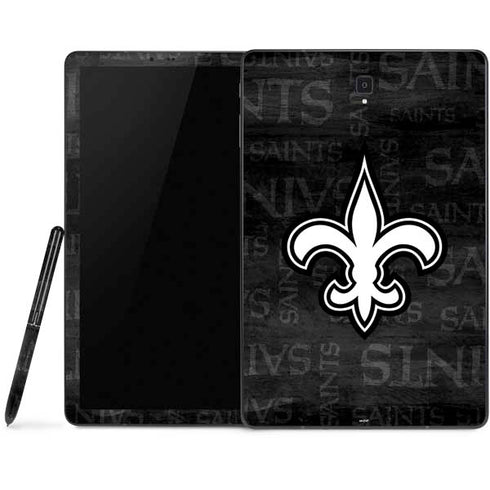 NFL New Orleans Saints Black & White Samsung Galaxy Tab Skin
