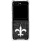 NFL New Orleans Saints Black & White Galaxy Z Flip5 5G Clear Case