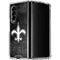 NFL New Orleans Saints Black & White Galaxy Z Fold4 5G Clear Case