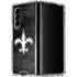 NFL New Orleans Saints Black & White Galaxy Z Fold4 5G Clear Case