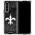 NFL New Orleans Saints Black & White Galaxy Z Fold4 5G Clear Case
