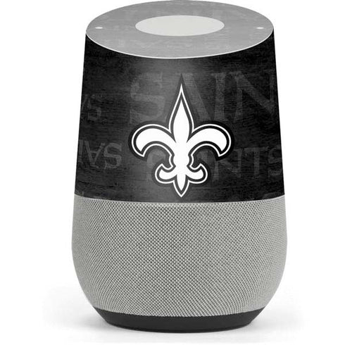 NFL New Orleans Saints Black & White Google Home Skin