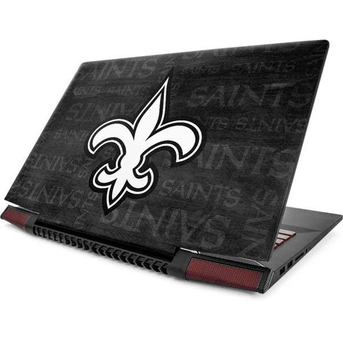 NFL New Orleans Saints Black & White Lenovo IdeaPad Skin