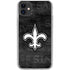 NFL New Orleans Saints Black & White iPhone 11 Clear Case