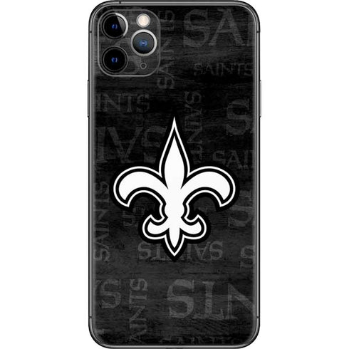 NFL New Orleans Saints Black & White iPhone 11 Pro Max Skin