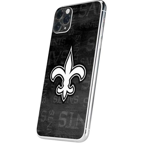 NFL New Orleans Saints Black & White iPhone 11 Pro Max Skin