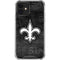 NFL New Orleans Saints Black & White iPhone 12 Clear Case