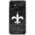 NFL New Orleans Saints Black & White iPhone 12 Clear Case