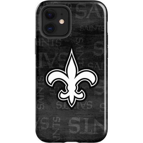 NFL New Orleans Saints Black & White iPhone 12 Impact Case