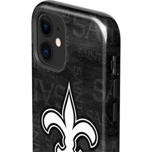 NFL New Orleans Saints Black & White iPhone 12 Impact Case